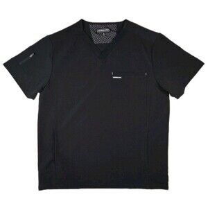 Mens Members Only Scrub XL Top Black